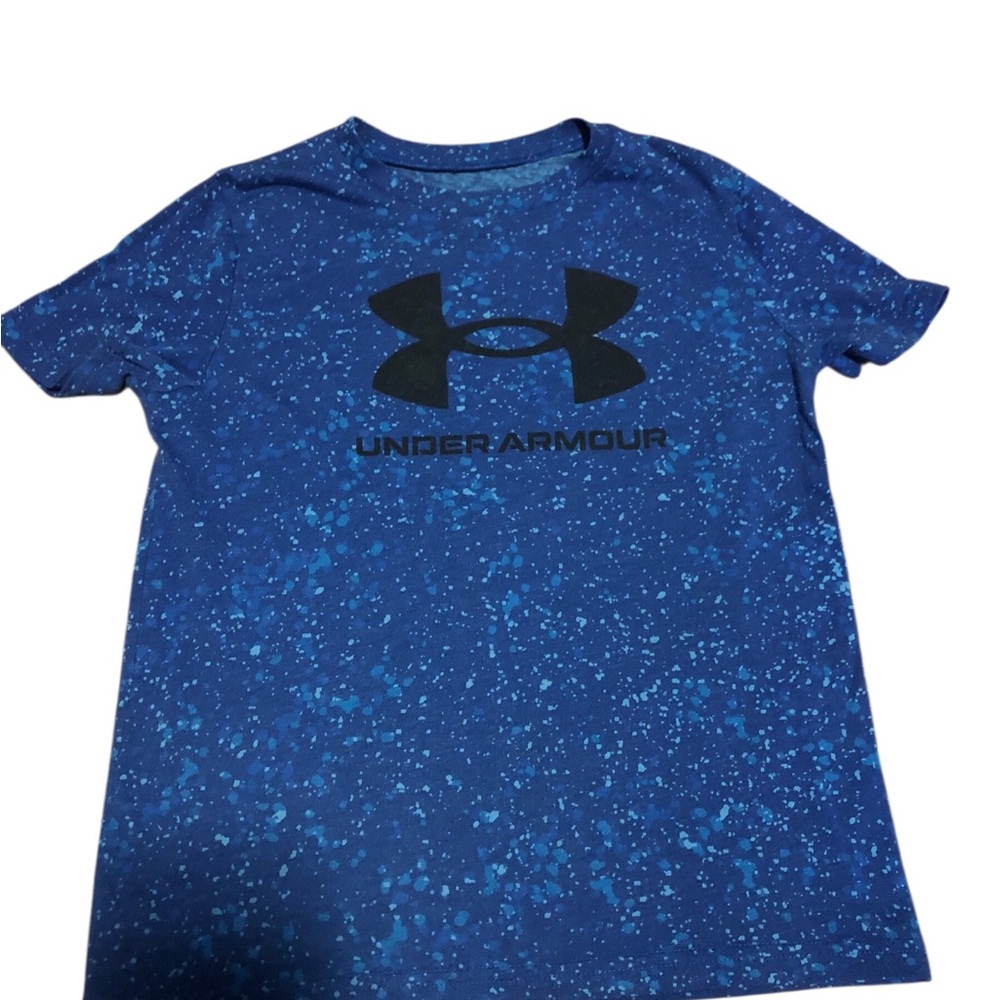 Under Armour Blue Speckled Logo Performance Tee